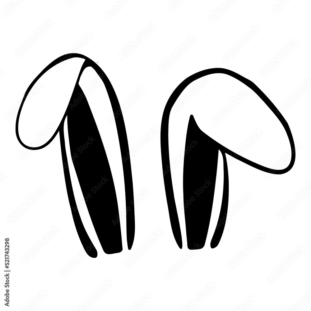 Bunny ear icon design template vector isolated Bunny ear icon design template vector isolated