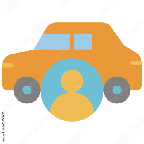 car owner flat icon
