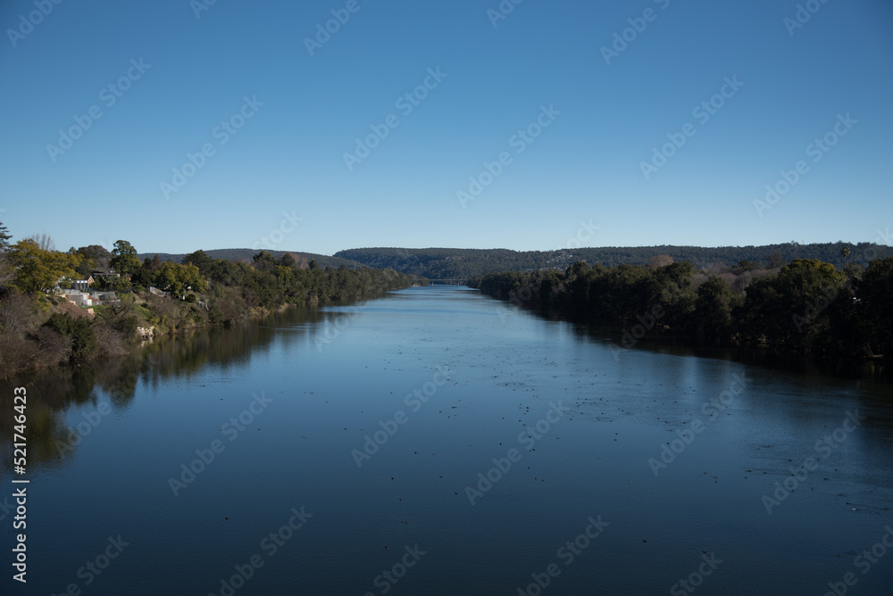 Nepean River, is a major perennial river, , flowing past the town of Camden and the city of Penrith located in the south-west and west of Sydney, New South Wales, Australia. 