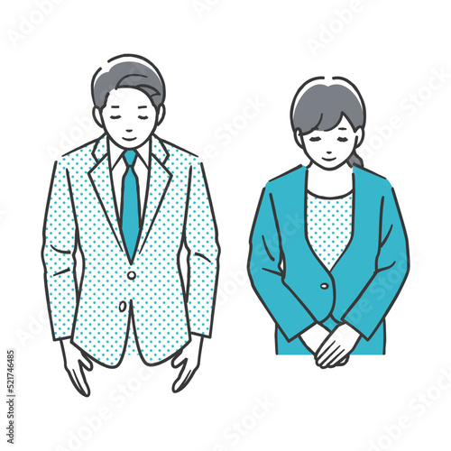 Fotografia, Obraz お辞儀をする男性と女性