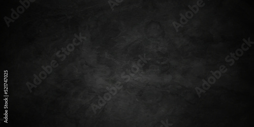 Blackboard Dark Black stone cracked grunge concrete backdrop texture background anthracite panorama. Panorama dark grey black slate background or texture.