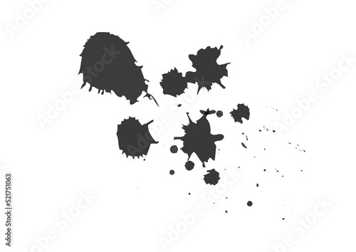 Black ink splash vector illustration