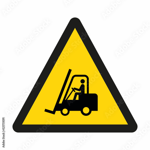 Hazard sign Forklift