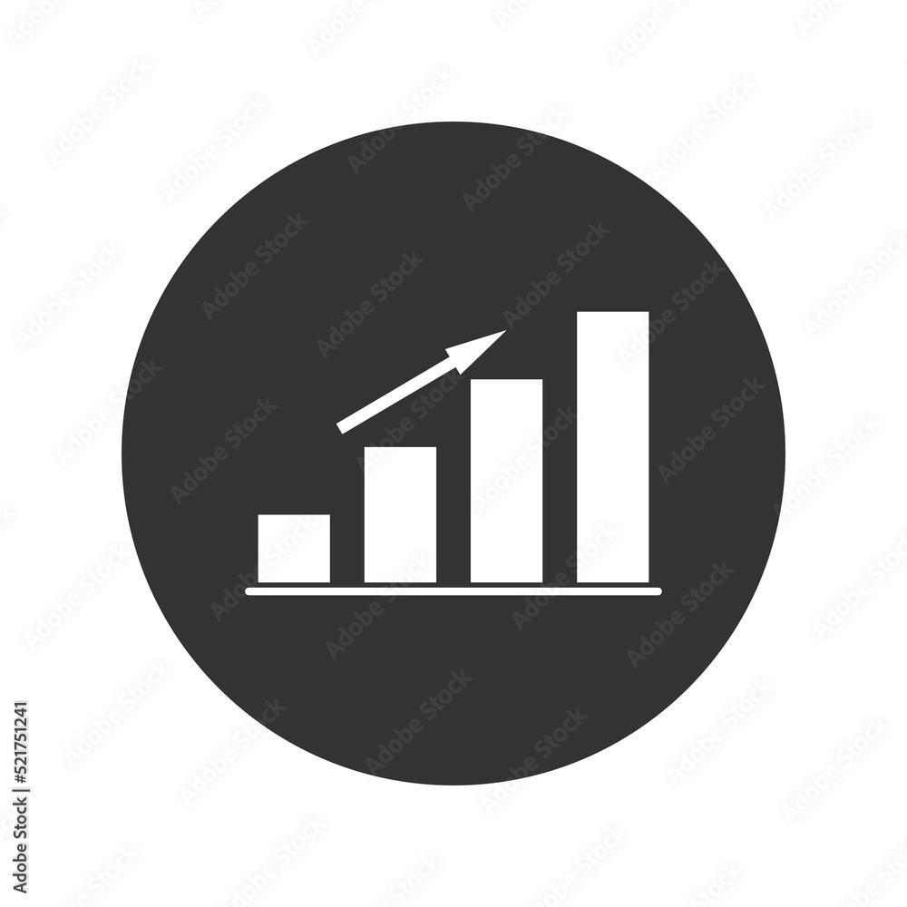 Graph Icon in trendy flat style isolated on white background. Graph Icon in trendy flat style isolated on white background.