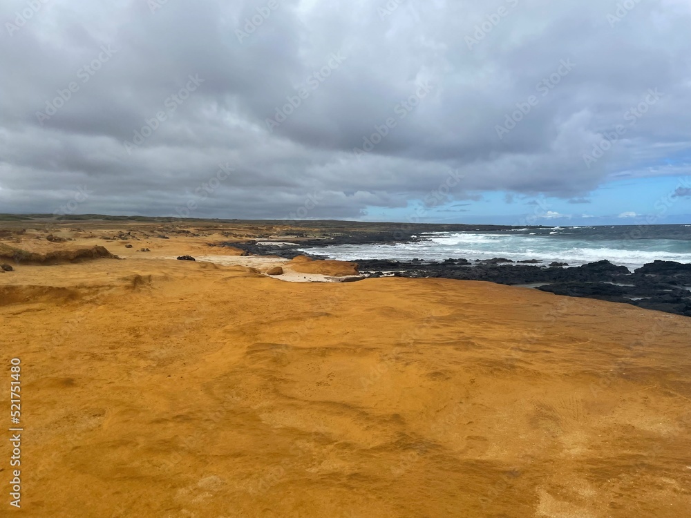 Trail Leading to Mahana Green Sand Beach in Hawaii Trail Leading to Mahana Green Sand Beach in Hawaii