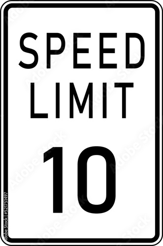 state speed limit 5 sign - safety sign on highways and parking areas