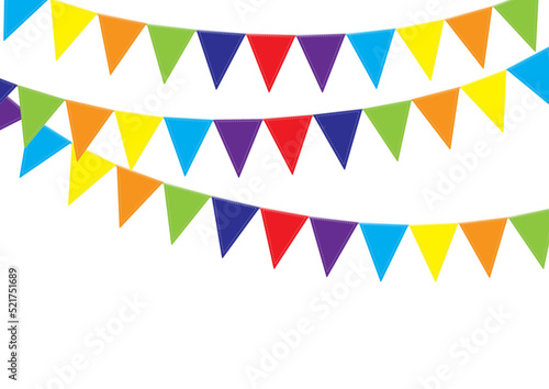 Colorful party flags vector illustration