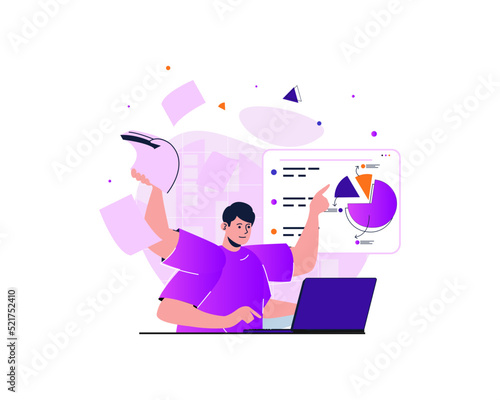 Business management illustartion