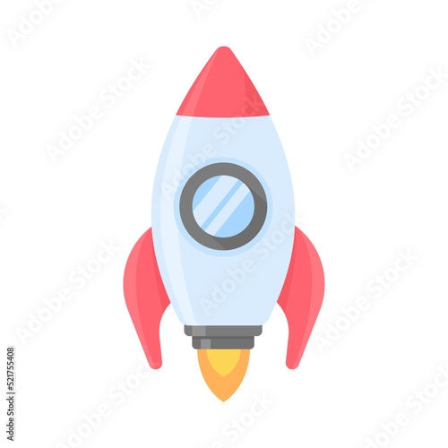 Space exploration rocket soars into the sky concept of starting to learn science