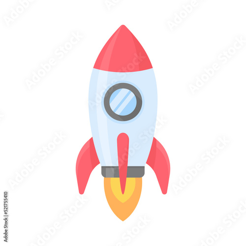 Space exploration rocket soars into the sky concept of starting to learn science