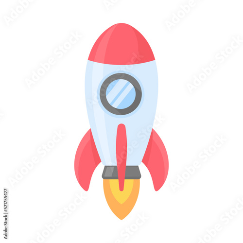 Space exploration rocket soars into the sky concept of starting to learn science