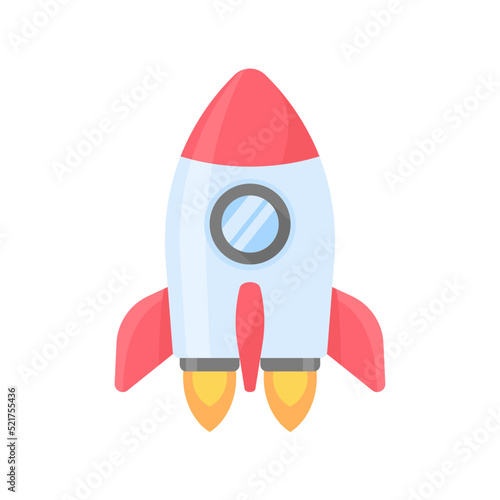 Space exploration rocket soars into the sky concept of starting to learn science