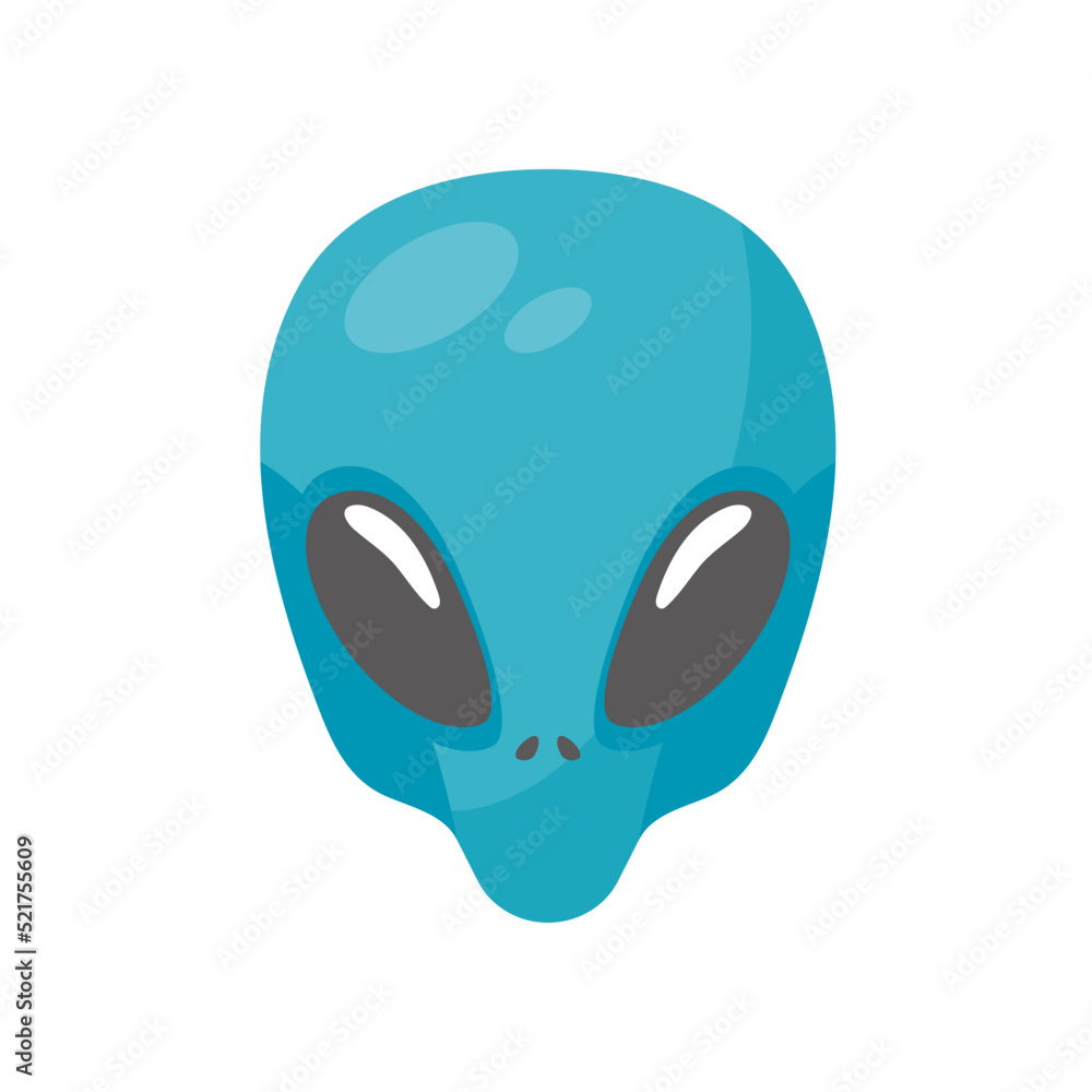 Alien faces. green alien creature with big eyes Alien faces. green alien creature with big eyes