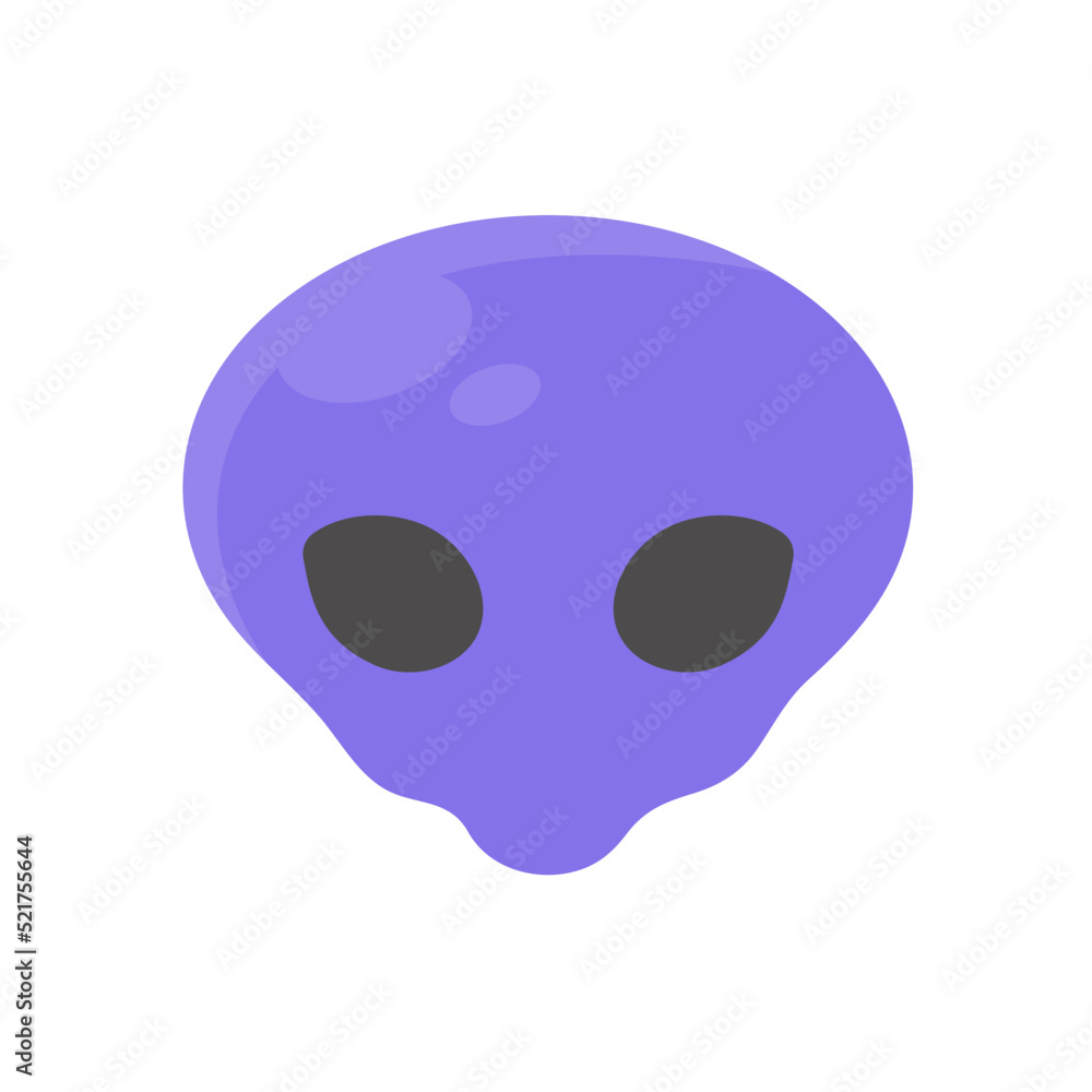 Fototapeta premium Alien faces. green alien creature with big eyes