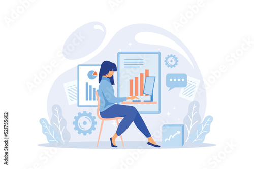 Business Intelligence abstract concept vector illustration. Business data analysis, management tools, intelligence, enterprise strategy development, data-driven decisions making