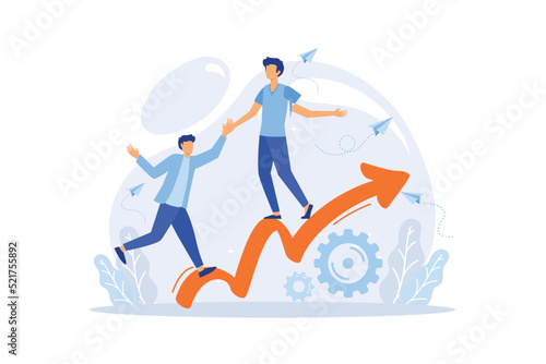 Employee performance evaluation, HR department, increasing employee engagement. Fellow workers assessment concept. Staff management, empolyee development.