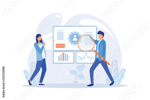 HR Employee performance evaluation and work improvement concept with multiethnic colleagues. Career growth, improving the efficiency of personnel.