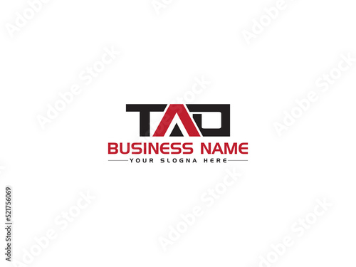 Minimalist TAO Logo Icon, Creative TA t a o Logo Image With Three Alphabet Letter Design for all kind of use photo