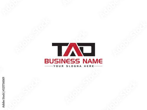 Minimalist TAO Logo Icon, Creative TA t a o Logo Image With Three Alphabet Letter Design for all kind of use