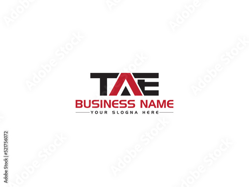 Minimalist TAE Logo Icon, Creative TA t a e Logo Image With Three Alphabet Letter Design for all kind of use photo