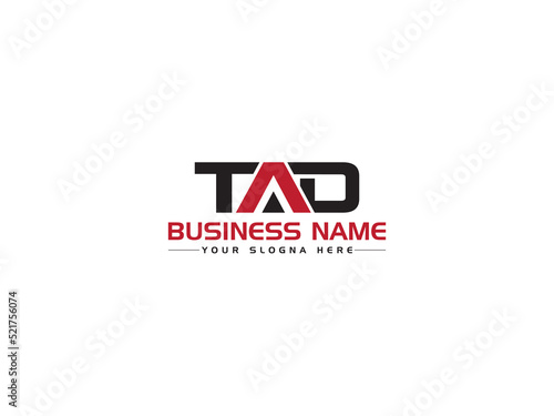 Minimalist TAD Logo Icon, Creative TA t a d Logo Image With Three Alphabet Letter Design for all kind of use