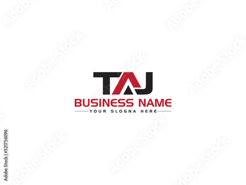 Minimalist TAJ Logo Icon, Creative TA t a j Logo Image With Three Alphabet Letter Design for all kind of use