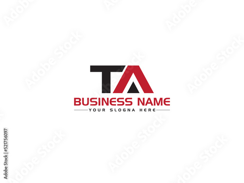 Minimalist TA Logo Icon, Creative TA t a Logo Image With Three Alphabet Letter Design for all kind of use