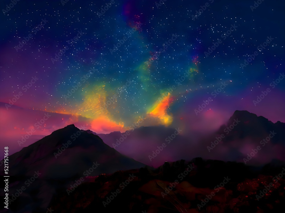 milky way galaxy and space dust in the universe, Night starry sky with stars milky way galaxy and space dust in the universe, Night starry sky with stars