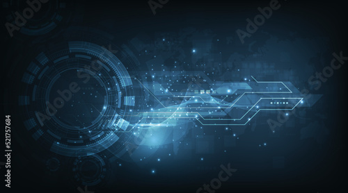 Fototapeta Naklejka Na Ścianę i Meble -  Vector background shows the innovation of high speed technology.Cyber security and high speed networking concept. Abstract technology illustration. 