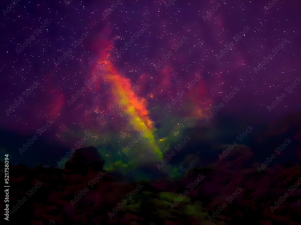 milky way galaxy and space dust in the universe, Night starry sky with stars milky way galaxy and space dust in the universe, Night starry sky with stars