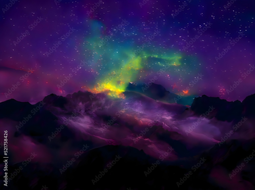 milky way galaxy and space dust in the universe, Night starry sky with stars