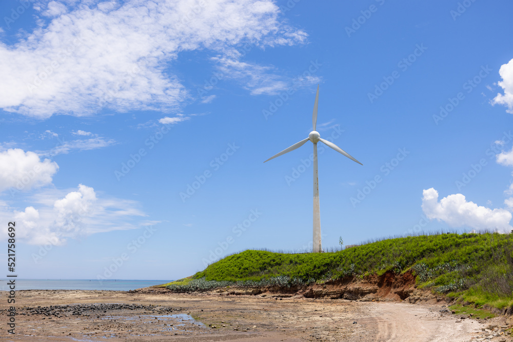 Wind turbine at the seaside Wind turbine at the seaside