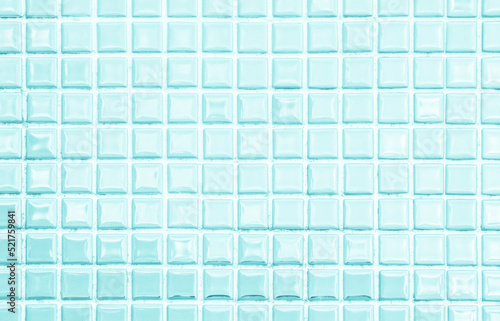 Blue ceramic wall and floor tile abstract background. Design geometric gray mosaic texture decoration