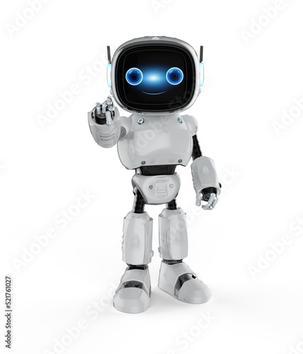 Small robot assistant finger point