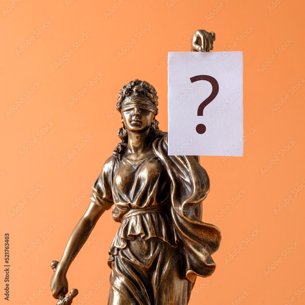 Statue of justice Themis is a symbol of law and freedom and a white ...