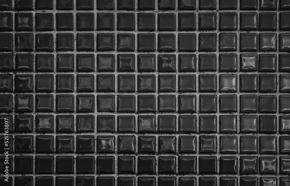 Dark black ceramic wall and floor tiles mosaic background in bathroom and kitchen. Design pattern geometric with grid wallpaper texture.
Dark black ceramic wall and floor tiles mosaic background in bathroom and kitchen. Design pattern geometric with grid wallpaper texture.