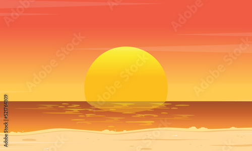 Fototapeta Naklejka Na Ścianę i Meble -  summer sunset background