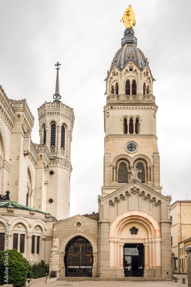 View at the Chapel of Saint Tomas and Santa Maria near Basilica of Notre Dame in Lyon, France