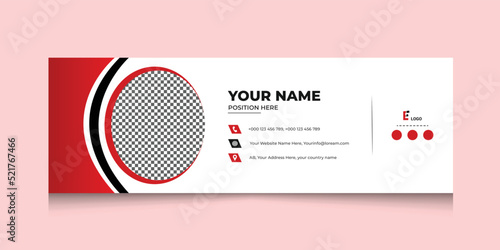 Creative email signature template for business, personal social media cover and email footer design. Email marketing template