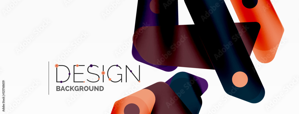 Creative geometric wallpaper. Minimal abstract background. Color bright overlapping lines composition vector illustration for wallpaper banner background or landing page