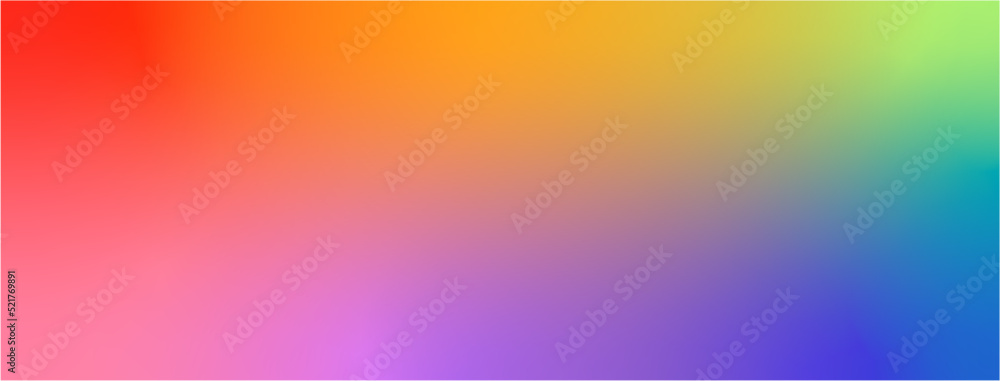 Long banner rainbow color gradient background banner vector template. LBGT people pride symbol.
