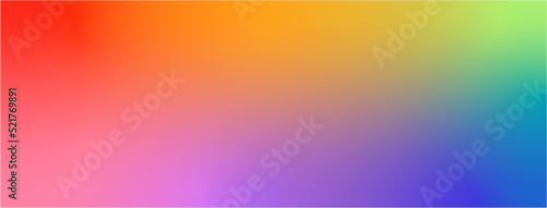Fotografiet Long banner rainbow color gradient background banner vector template