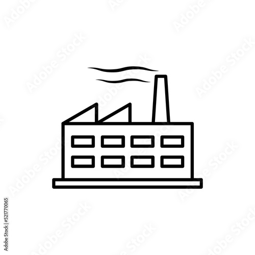 factory icon flat style trendy stylist simple