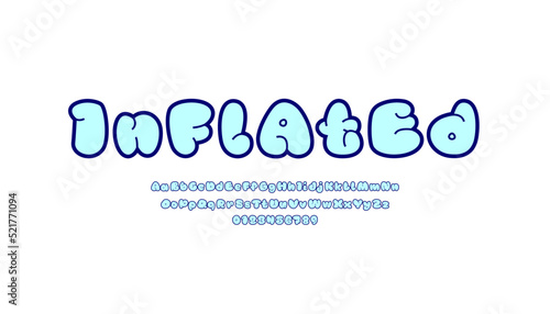 Comic font, alphabet in the cartoon style