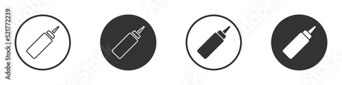 Ketchup bottle icon. Vector illustration.