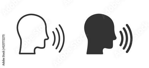 Print op canvas Podcaster icon. Voice control icon. Vector illustration.