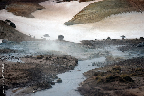 Sulphur springs at Krysuvik-Seltun on the Reykjanes Peninsula. photo