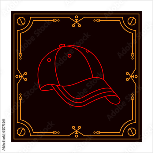 Baseball Cap Icon Monoline M_2208001