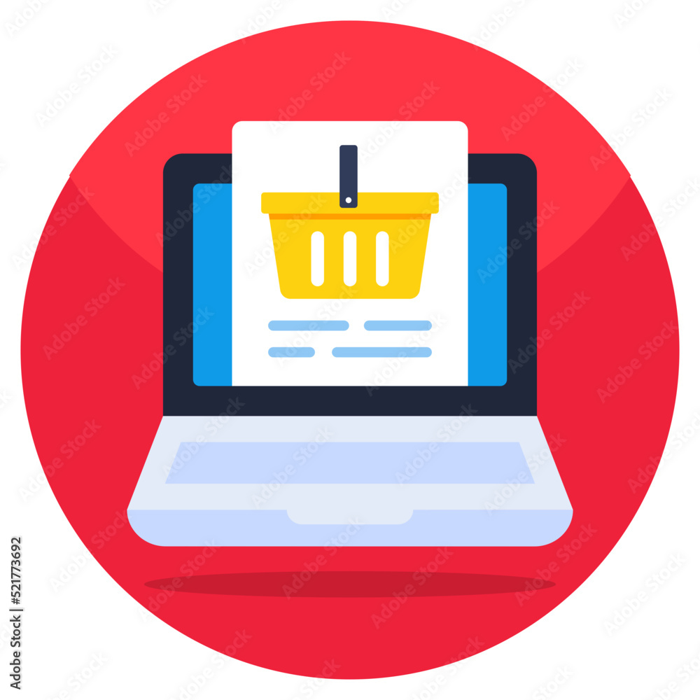 Modern design icon of online shopping Modern design icon of online shopping