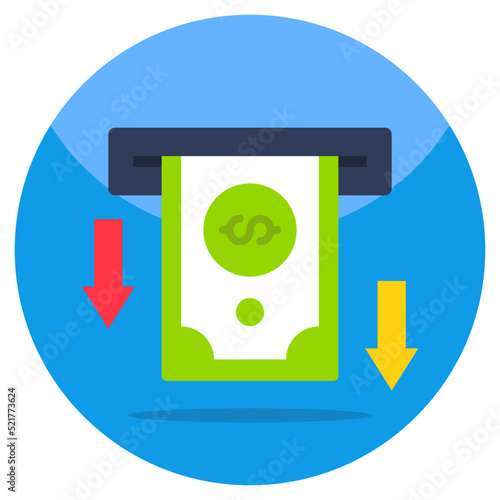 Perfect design icon of money withdrawal